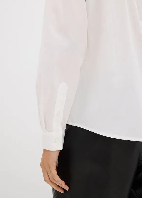 Oversized overhemd met borstzak in contrastkleur, bonprix