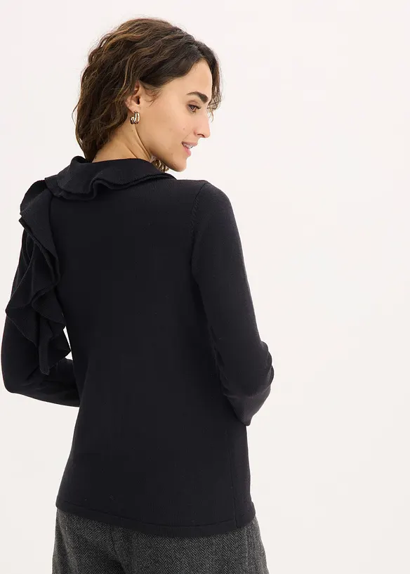 Fijngebreide trui in een soepele viscosemix, bonprix