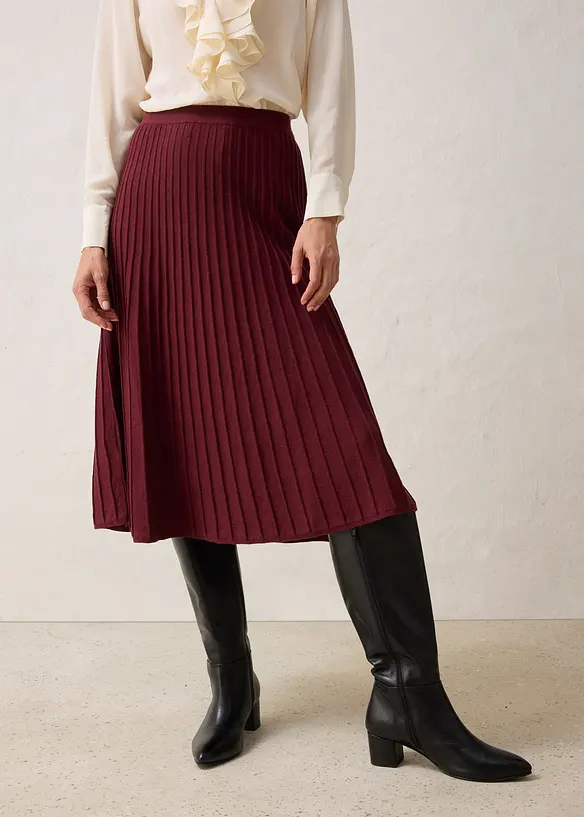 Gebreide rok met merino wol, bonprix