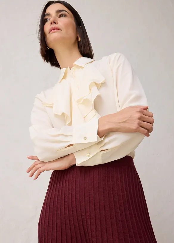 Gebreide rok met merino wol, bonprix