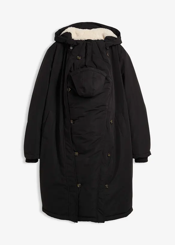 Lange zwangerschapsjas 3-in-1 met draaguakje, bonprix