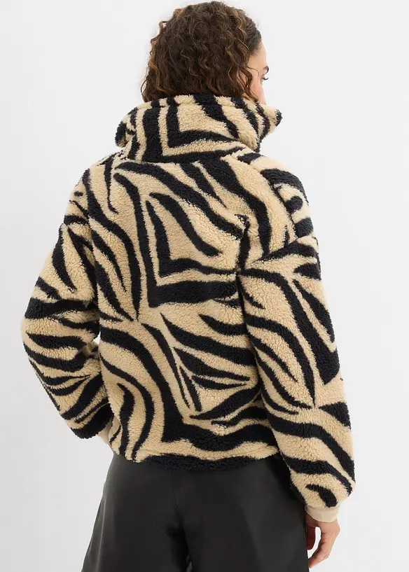 Oversized trui van teddy fleece, bonprix