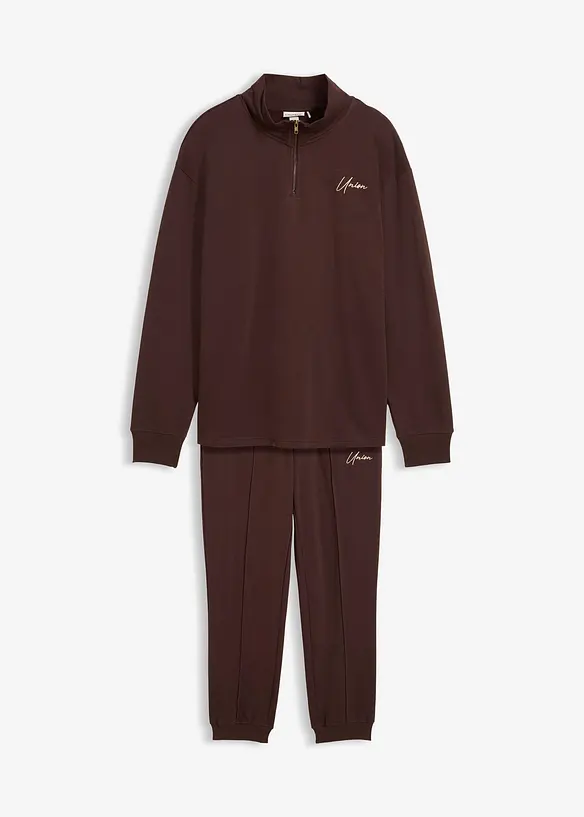 Joggingpak van katoen (2-dlg. set), loose fit, bonprix