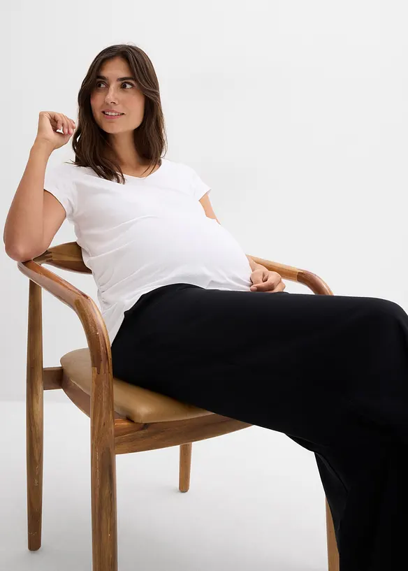 Zwangerschapsbroek van comfortabel Punto di Roma, wijde pijpen, bonprix