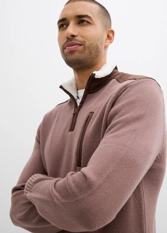 Schipperstrui met geweven rand, bonprix