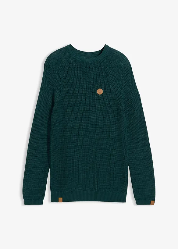 Trui met ronde hals van een zachte katoenmix, bonprix