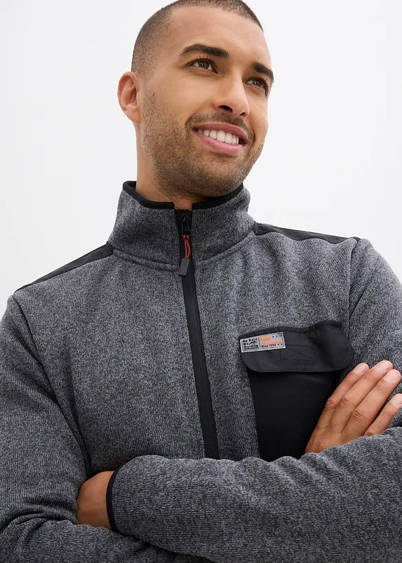 Gebreid fleece vest, bonprix