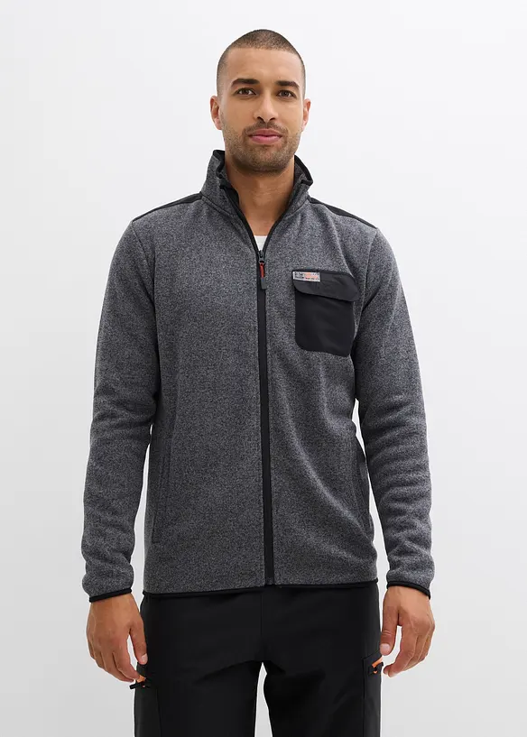 Gebreid fleece vest, bonprix