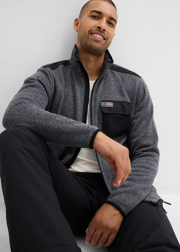 Gebreid fleece vest, bonprix