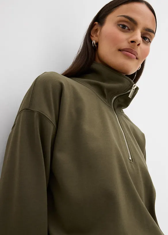 Schipperstrui van een viscosemix, bonprix