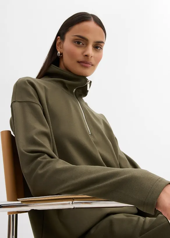 Schipperstrui van een viscosemix, bonprix