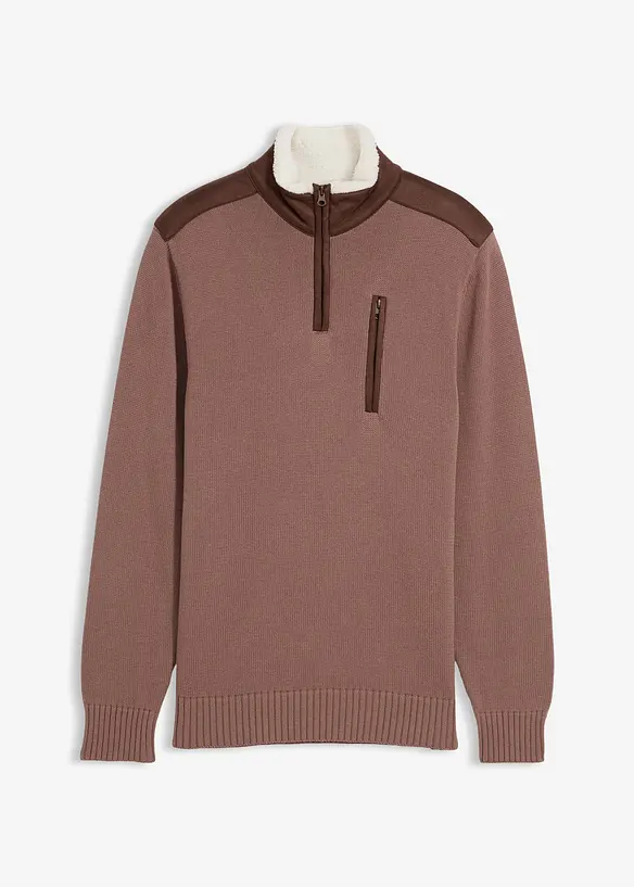 Schipperstrui met geweven rand, bonprix