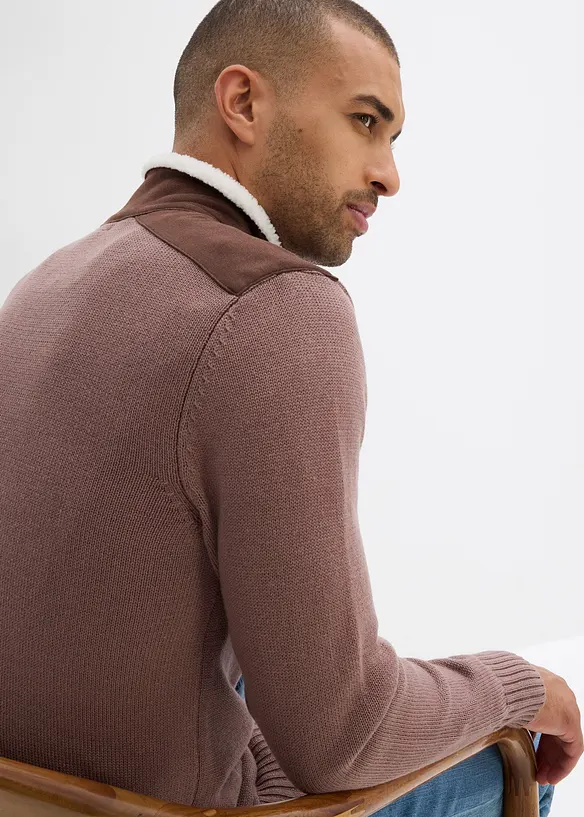 Schipperstrui met geweven rand, bonprix