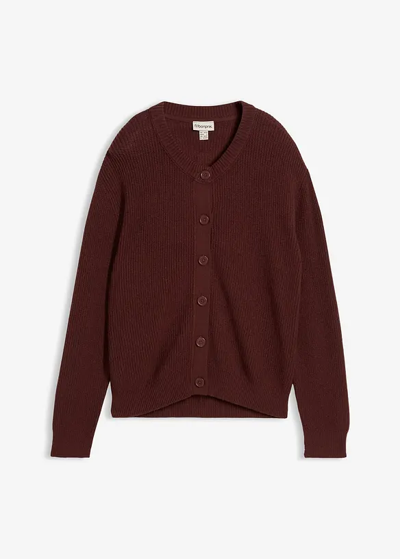 Fijn gebreid vest met ronde hals, bonprix