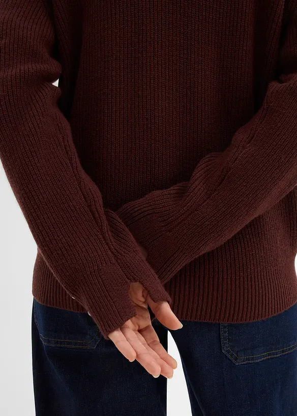 Fijn gebreid vest met ronde hals, bonprix