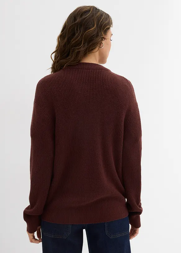 Fijn gebreid vest met ronde hals, bonprix