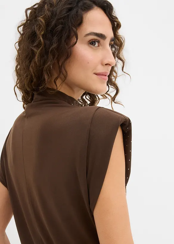 Top met glittersteentjes, bonprix