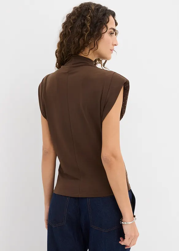 Top met glittersteentjes, bonprix