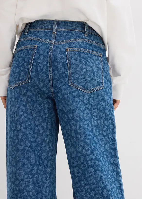 Wide leg jeans, mid waist, bonprix