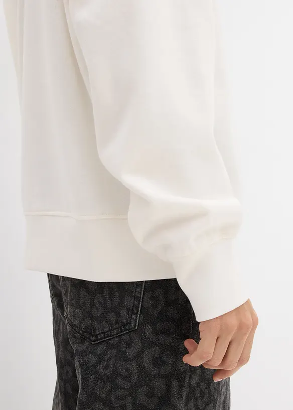 Oversized sweater van katoenmix, bonprix