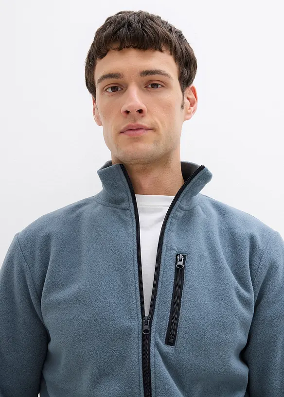 Zachte fleece vest met handige ritszakken, bonprix