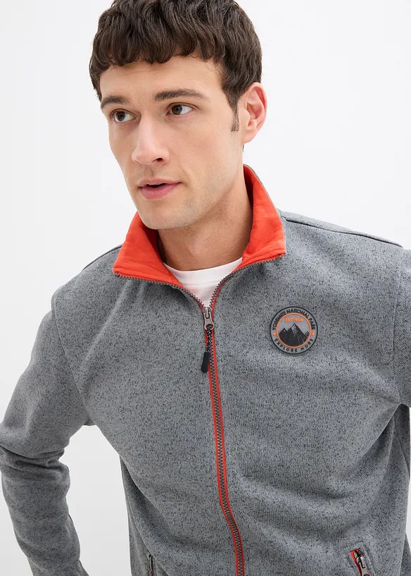 Fleece vest met contrasterende details, bonprix