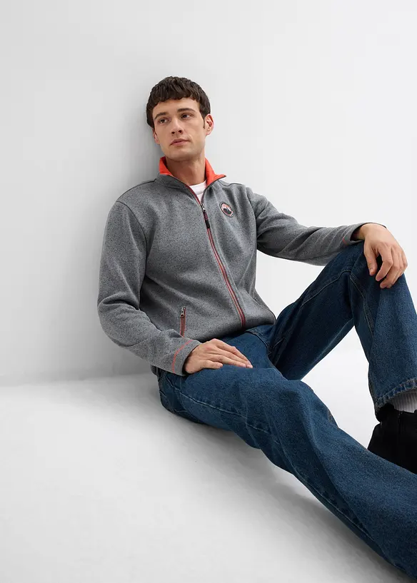 Fleece vest met contrasterende details, bonprix