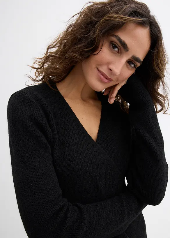 Wikkeljurk van gebreide stof voor tijdens en na de zwangerschap, bonprix