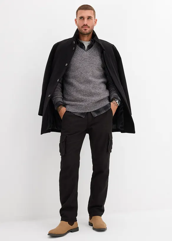 Makkelijk te onderhouden grof gebreide trui, bonprix