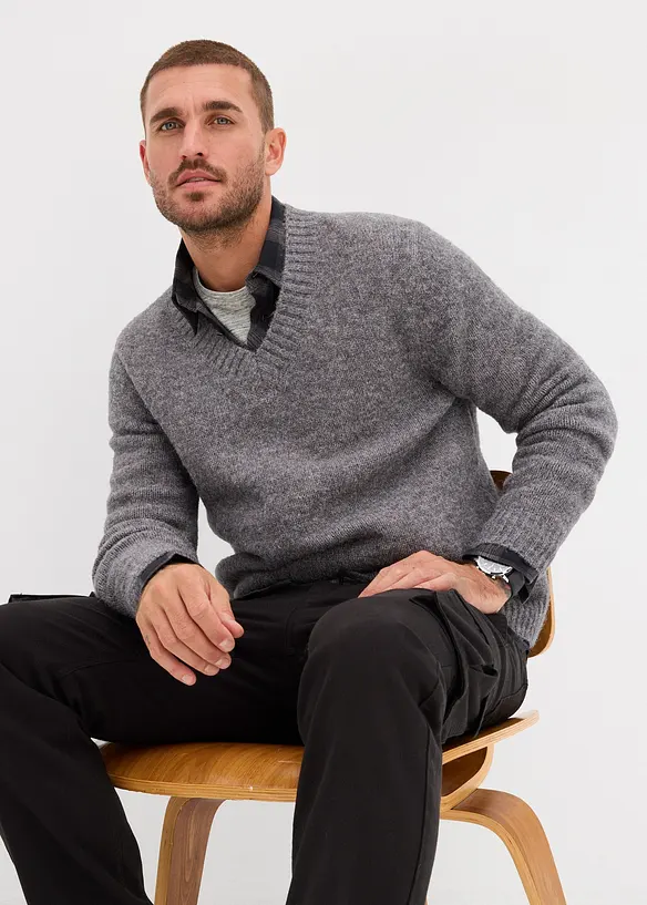 Makkelijk te onderhouden grof gebreide trui, bonprix