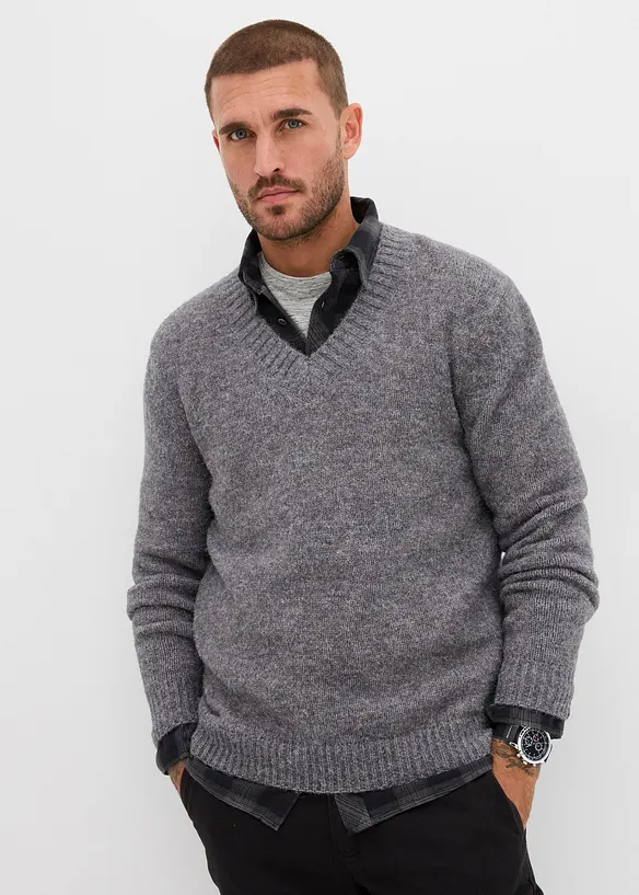 Makkelijk te onderhouden grof gebreide trui, bonprix