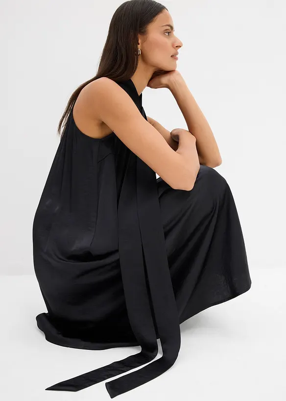 Satijnen mini jurk van een viscosemix, bonprix