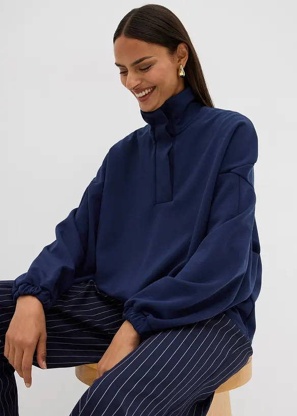 Oversized sweater van scuba, bonprix