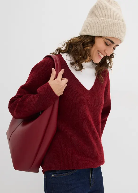 Trui met V-hals, bonprix