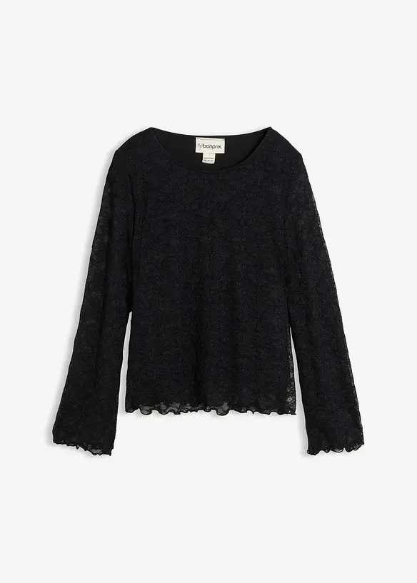 Longsleeve van kant, bonprix