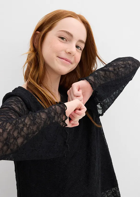 Longsleeve van kant, bonprix