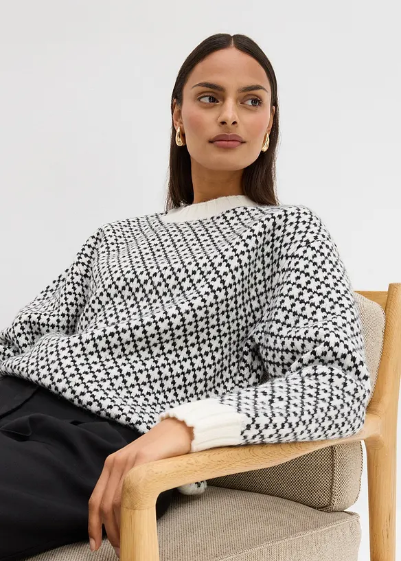 Grof gebreide trui met wol, bonprix