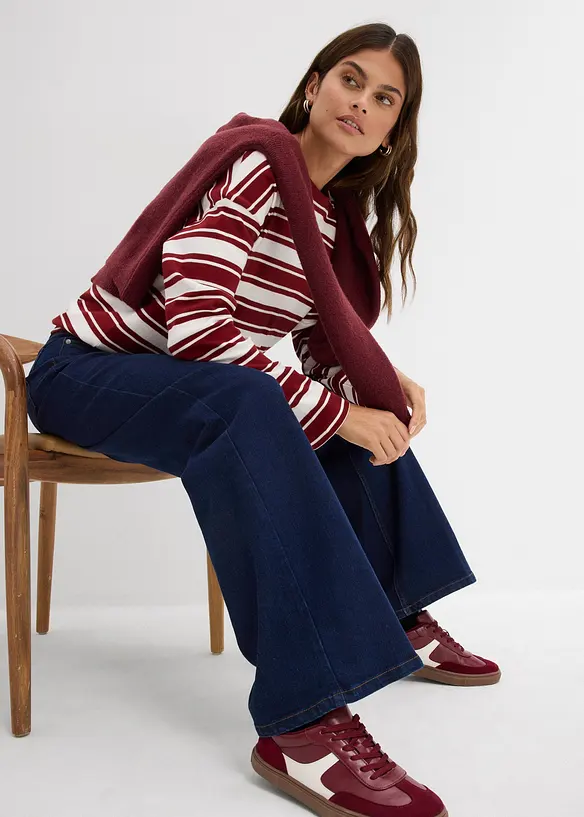 Straight jeans van biologisch katoen, mid waist, bonprix