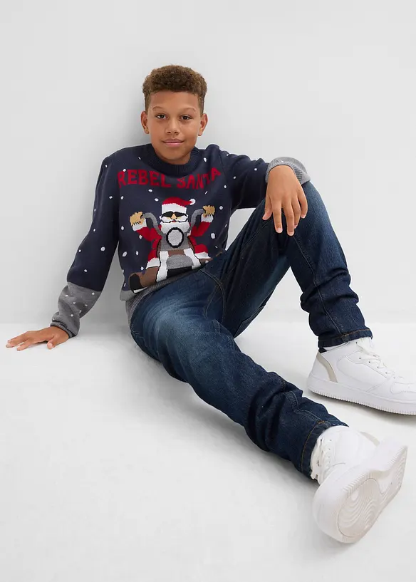 Fijngebreide kersttrui, bonprix