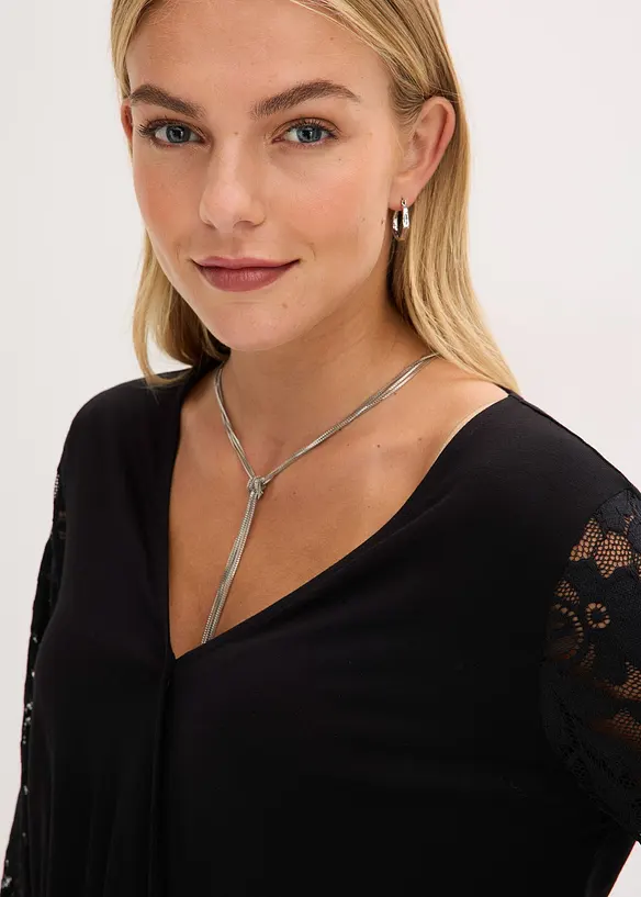 Longsleeve met kant, bonprix