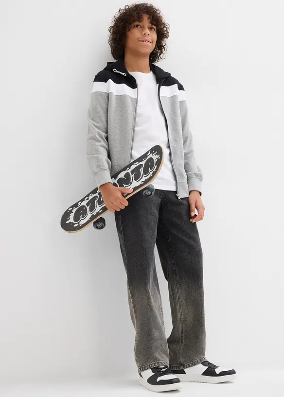 Loose fit jeans met kleurverloop, straight, bonprix