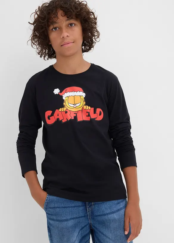 Garfield longsleeve met kerstmotief van puur katoen, Garfield