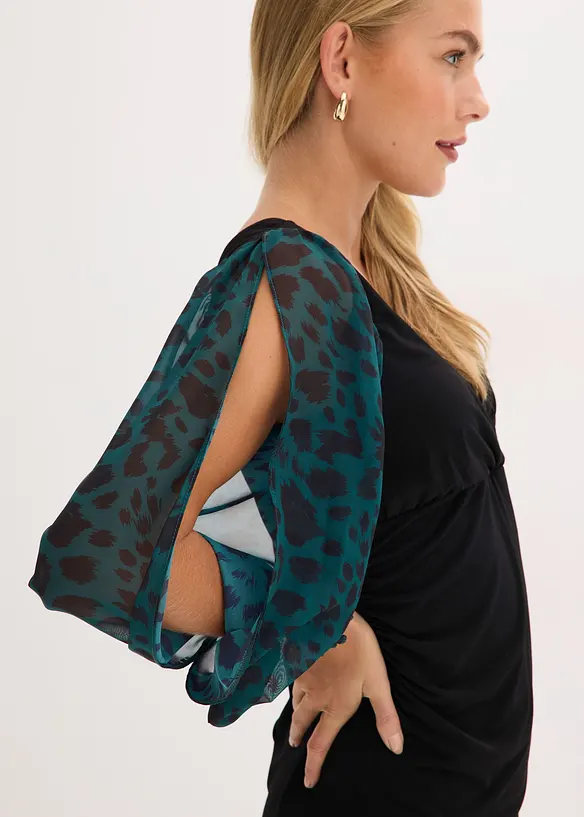 Aansluitende mini-jurk met cut-outs aan de mouwen, bonprix