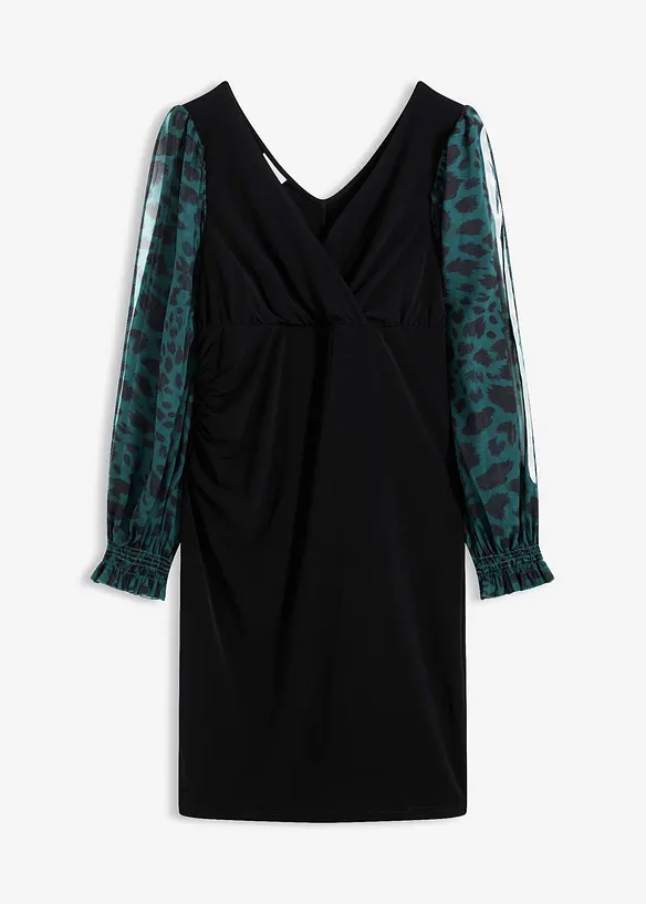 Aansluitende mini-jurk met cut-outs aan de mouwen, bonprix