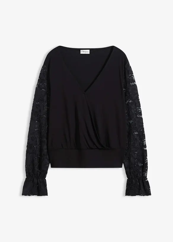 Longsleeve met kant, bonprix