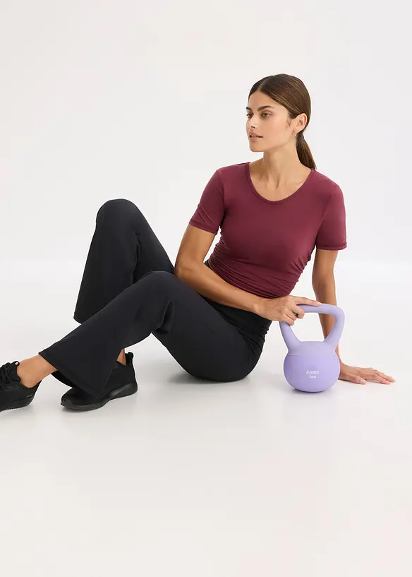 Thermo sportbroek van zacht materiaal, rechte pijpen, bonprix