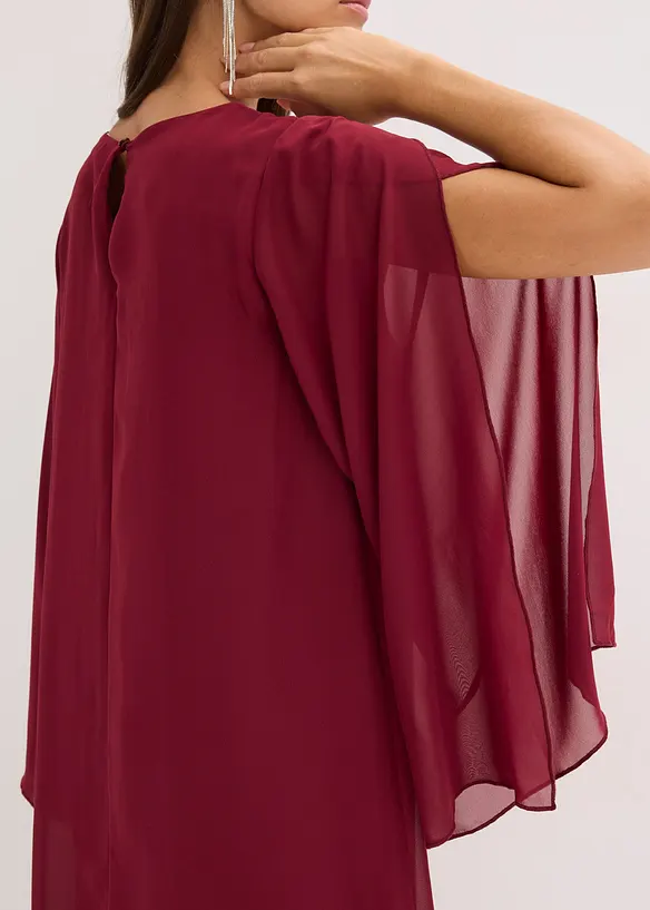 Chiffon jurk met strass-applicatie, bonprix