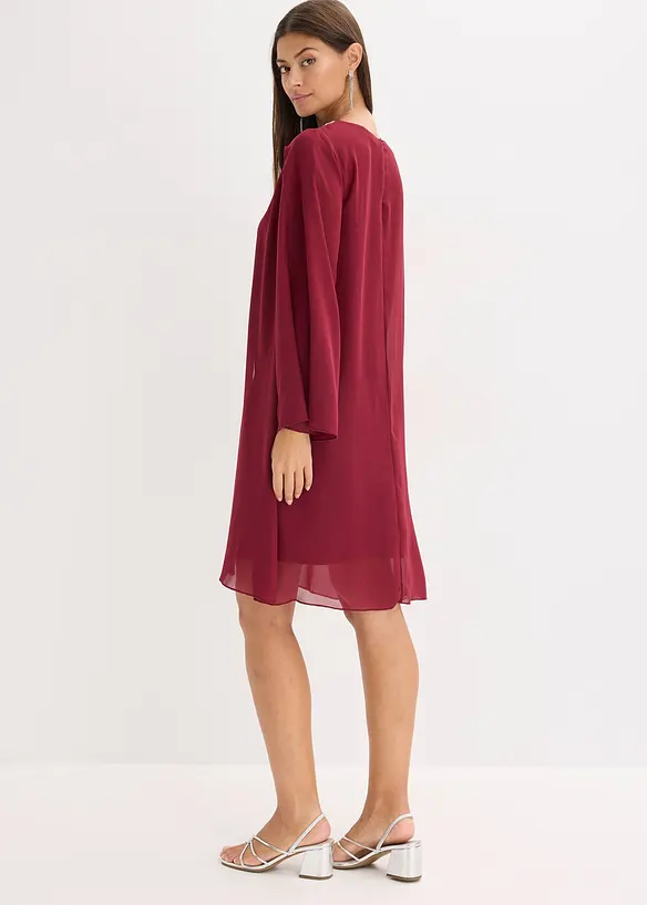 Chiffon jurk met strass-applicatie, bonprix