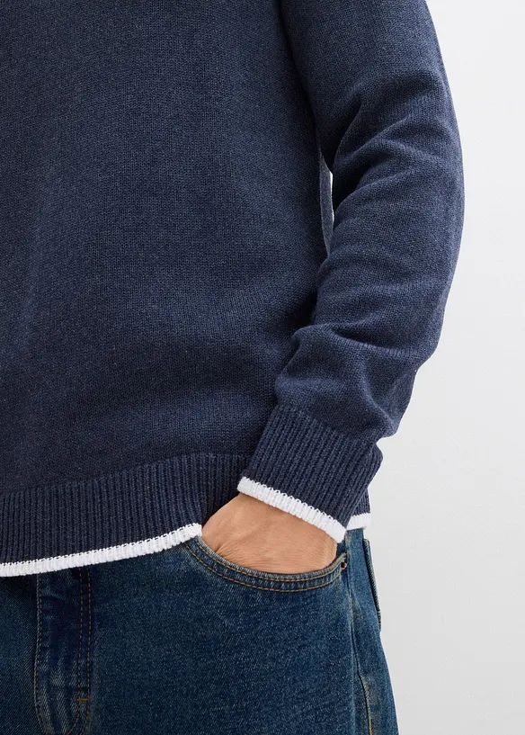 Trui met polokraag en gerecycled materiaal, bonprix