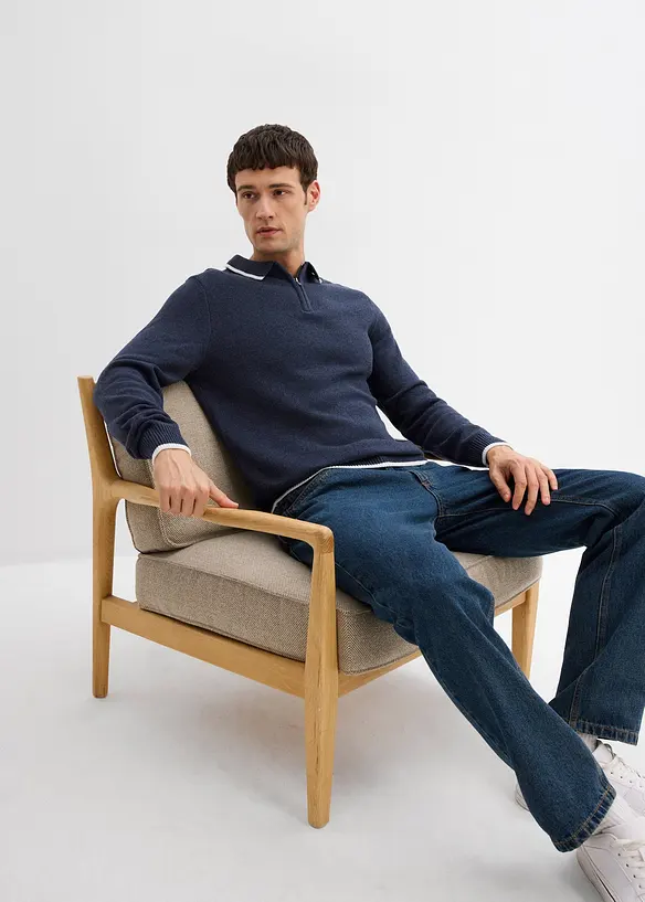 Trui met polokraag en gerecycled materiaal, bonprix